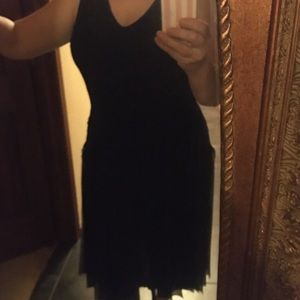 Black drop waist dress